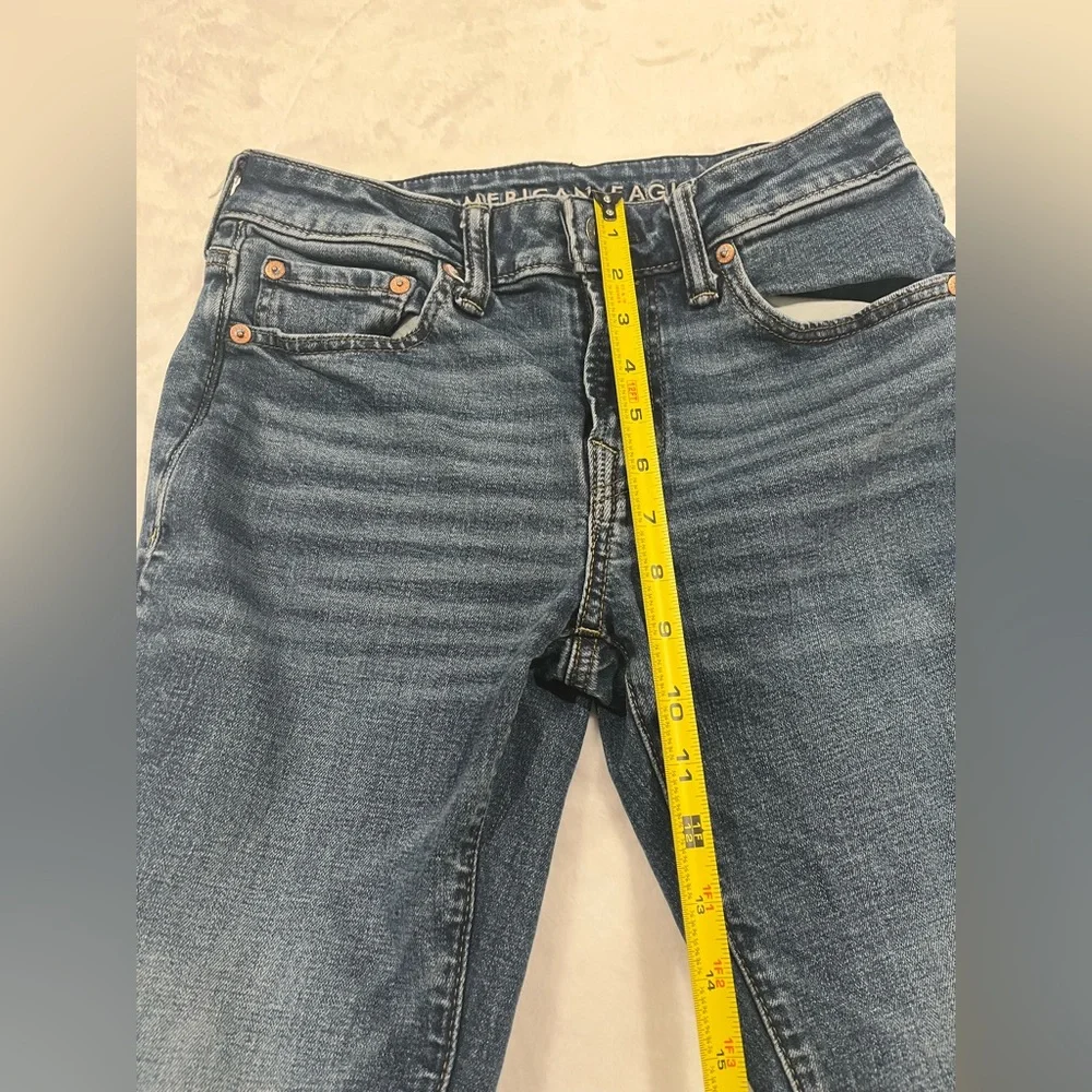 American Eagle Men’s Airflex+ Skinny Jeans Blue Wash 26x28 - Picture 8 of 10